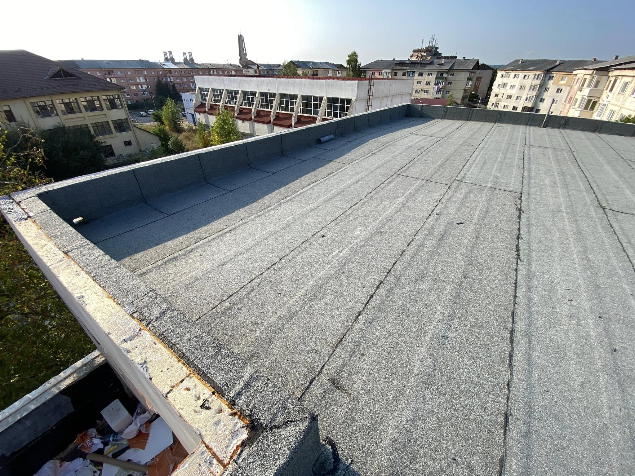 Terasă necirculabilă — hidroizolație cu membrană bituminoasă